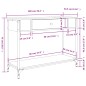 vidaXL Mesa consola madera de ingeniería marrón roble 100x34,5x75 cm vidaXL Mesa consola madera de ingeniería marrón roble 100x34,5x75 cm
