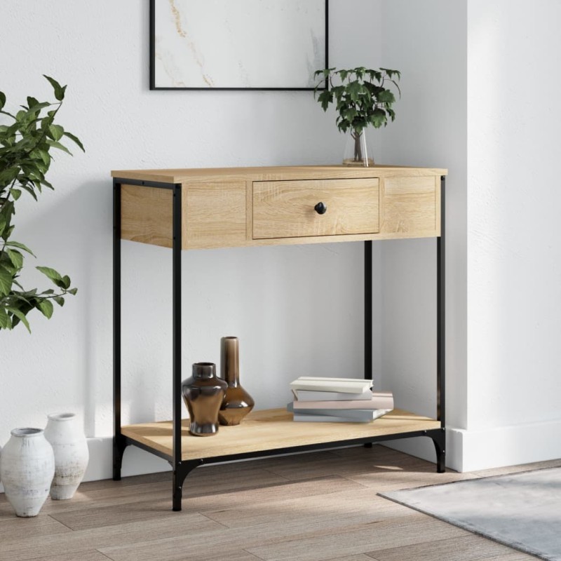 vidaXL Mesa consola madera de ingeniería roble Sonoma 75x34,5x75 cm vidaXL Mesa consola madera de ingeniería roble Sonoma 75x34,5x75 cm