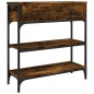 vidaXL Mesa consola madera de ingeniería roble ahumado 72,5x25x75 cm vidaXL Mesa consola madera de ingeniería roble ahumado 72,5x25x75 cm