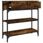 vidaXL Mesa consola madera de ingeniería roble ahumado 72,5x25x75 cm vidaXL Mesa consola madera de ingeniería roble ahumado 72,5x25x75 cm