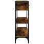 vidaXL Mesa consola madera de ingeniería roble ahumado 72,5x25x75 cm vidaXL Mesa consola madera de ingeniería roble ahumado 72,5x25x75 cm