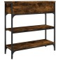 vidaXL Mesa consola madera de ingeniería roble ahumado 72,5x25x75 cm vidaXL Mesa consola madera de ingeniería roble ahumado 72,5x25x75 cm