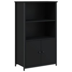 vidaXL Aparador alto madera de ingeniería negro 62x32x103,5 cm