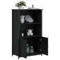 vidaXL Aparador alto madera de ingeniería negro 62x32x103,5 cm vidaXL Aparador alto madera de ingeniería negro 62x32x103,5 cm