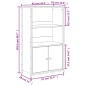 vidaXL Aparador alto madera de ingeniería negro 62x32x103,5 cm vidaXL Aparador alto madera de ingeniería negro 62x32x103,5 cm