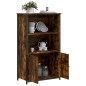 vidaXL Aparador alto madera de ingeniería roble ahumado 62x32x103,5 cm vidaXL Aparador alto madera de ingeniería roble ahumado 62x32x103,5 cm