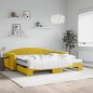 vidaXL Sofá cama nido con colchón terciopelo amarillo 100x200 cm