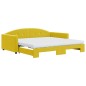 vidaXL Sofá cama nido con colchón terciopelo amarillo 100x200 cm