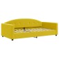 vidaXL Sofá cama nido con colchón terciopelo amarillo 100x200 cm