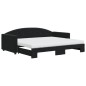 vidaXL Sofá cama nido con colchón terciopelo negro 90x190 cm vidaXL Sofá cama nido con colchón terciopelo negro 90x190 cm