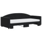 vidaXL Sofá cama nido con colchón terciopelo negro 90x190 cm vidaXL Sofá cama nido con colchón terciopelo negro 90x190 cm