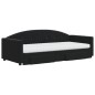 vidaXL Sofá cama nido con cajones terciopelo negro 90x200 cm vidaXL Sofá cama nido con cajones terciopelo negro 90x200 cm