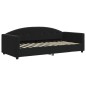 vidaXL Sofá cama nido con cajones terciopelo negro 90x200 cm vidaXL Sofá cama nido con cajones terciopelo negro 90x200 cm