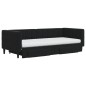vidaXL Sofá cama nido con cajones terciopelo negro 90x200 cm vidaXL Sofá cama nido con cajones terciopelo negro 90x200 cm