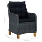 vidaXL Juego de comedor para jardín 3 piezas gris oscuro vidaXL Juego de comedor para jardín 3 piezas gris oscuro