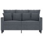 vidaXL Sofá de 2 plazas de terciopelo gris oscuro 120 cm vidaXL Sofá de 2 plazas de terciopelo gris oscuro 120 cm