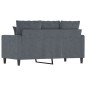 vidaXL Sofá de 2 plazas de terciopelo gris oscuro 120 cm vidaXL Sofá de 2 plazas de terciopelo gris oscuro 120 cm