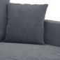 vidaXL Sofá de 2 plazas de terciopelo gris oscuro 120 cm vidaXL Sofá de 2 plazas de terciopelo gris oscuro 120 cm