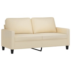 vidaXL Sofá de 2 plazas de tela color crema 140 cm