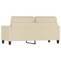 vidaXL Sofá de 2 plazas de tela color crema 140 cm vidaXL Sofá de 2 plazas de tela color crema 140 cm