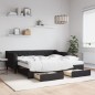 vidaXL Sofá cama nido con cajones tela negro 90x190 cm vidaXL Sofá cama nido con cajones tela negro 90x190 cm