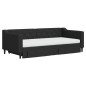 vidaXL Sofá cama nido con cajones tela negro 90x190 cm vidaXL Sofá cama nido con cajones tela negro 90x190 cm