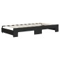 vidaXL Sofá cama nido con cajones tela negro 90x190 cm vidaXL Sofá cama nido con cajones tela negro 90x190 cm