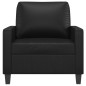 vidaXL Sillón cuero sintético negro 60 cm