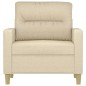 vidaXL Sillón de tela color crema 60 cm
