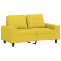 vidaXL Juego de sofás 3 piezas tela amarillo claro vidaXL Juego de sofás 3 piezas tela amarillo claro