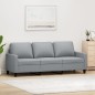 vidaXL Sofá de 3 plazas de tela gris claro 180 cm vidaXL Sofá de 3 plazas de tela gris claro 180 cm