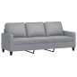 vidaXL Sofá de 3 plazas de tela gris claro 180 cm vidaXL Sofá de 3 plazas de tela gris claro 180 cm