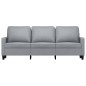 vidaXL Sofá de 3 plazas de tela gris claro 180 cm vidaXL Sofá de 3 plazas de tela gris claro 180 cm