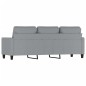vidaXL Sofá de 3 plazas de tela gris claro 180 cm vidaXL Sofá de 3 plazas de tela gris claro 180 cm