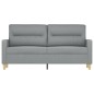 vidaXL Sofá de 2 plazas de tela gris claro 140 cm vidaXL Sofá de 2 plazas de tela gris claro 140 cm