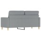 vidaXL Sofá de 2 plazas de tela gris claro 140 cm vidaXL Sofá de 2 plazas de tela gris claro 140 cm