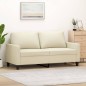 vidaXL Sofá de 2 plazas de cuero sintético color crema 140 cm vidaXL Sofá de 2 plazas de cuero sintético color crema 140 cm