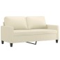 vidaXL Sofá de 2 plazas de cuero sintético color crema 140 cm vidaXL Sofá de 2 plazas de cuero sintético color crema 140 cm