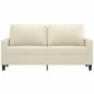 vidaXL Sofá de 2 plazas de cuero sintético color crema 140 cm vidaXL Sofá de 2 plazas de cuero sintético color crema 140 cm