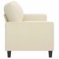 vidaXL Sofá de 2 plazas de cuero sintético color crema 140 cm vidaXL Sofá de 2 plazas de cuero sintético color crema 140 cm