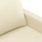 vidaXL Sofá de 2 plazas de cuero sintético color crema 140 cm vidaXL Sofá de 2 plazas de cuero sintético color crema 140 cm