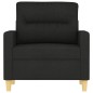 vidaXL Sillón de tela negro 60 cm vidaXL Sillón de tela negro 60 cm