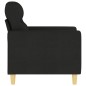 vidaXL Sillón de tela negro 60 cm vidaXL Sillón de tela negro 60 cm