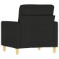 vidaXL Sillón de tela negro 60 cm vidaXL Sillón de tela negro 60 cm