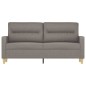 vidaXL Sofá de 2 plazas de tela gris taupé 140 cm