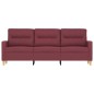vidaXL Sofá de 3 plazas de tela rojo tinto 180 cm vidaXL Sofá de 3 plazas de tela rojo tinto 180 cm