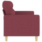 vidaXL Sofá de 3 plazas de tela rojo tinto 180 cm vidaXL Sofá de 3 plazas de tela rojo tinto 180 cm
