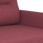 vidaXL Sofá de 3 plazas de tela rojo tinto 180 cm vidaXL Sofá de 3 plazas de tela rojo tinto 180 cm