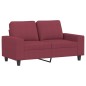 vidaXL Juego de sofás 2 piezas tela rojo tinto vidaXL Juego de sofás 2 piezas tela rojo tinto