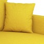 vidaXL Juego de sofás con cojines 3 piezas tela amarillo claro vidaXL Juego de sofás con cojines 3 piezas tela amarillo claro